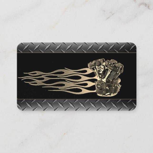 Elegante tarjeta de visita para motocicletas (Anverso)