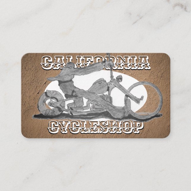 Elegante tarjeta de visita para motocicletas (Anverso)