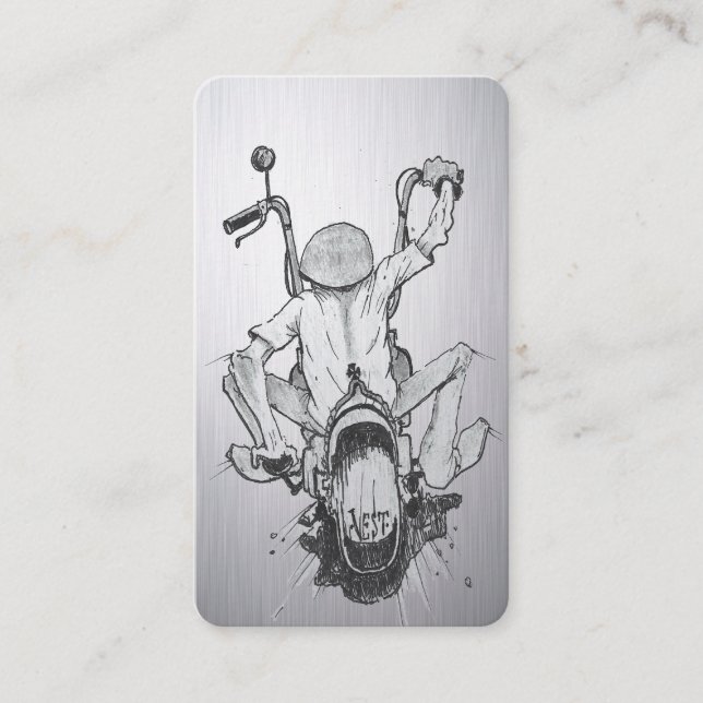 Elegante tarjeta de visita para motocicletas (Anverso)