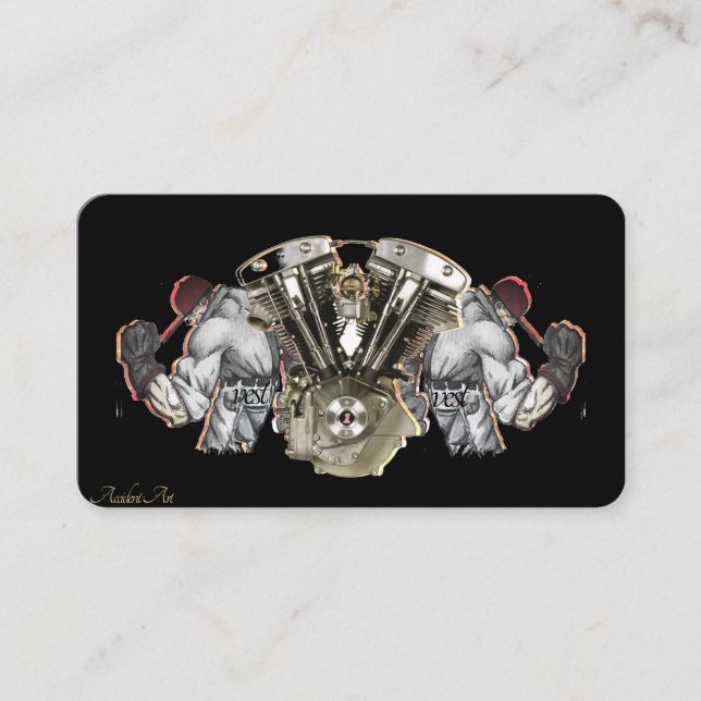 Elegante tarjeta de visita para motocicletas (Anverso)