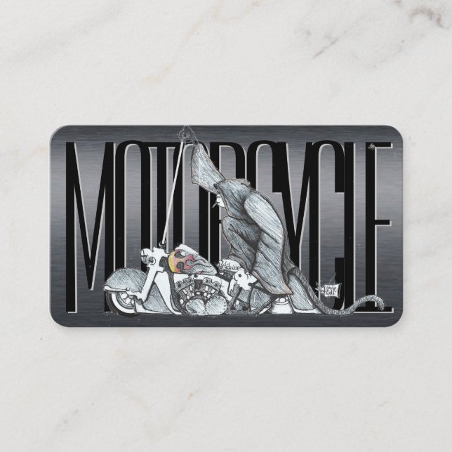 Elegante tarjeta de visita para motocicletas (Anverso)