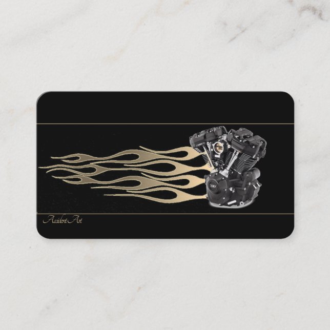Elegante tarjeta de visita para motocicletas (Anverso)