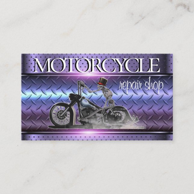 Elegante tarjeta de visita para motocicletas (Anverso)