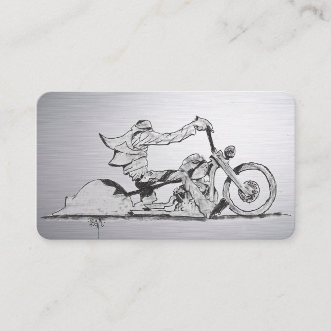 Elegante tarjeta de visita para motocicletas (Anverso)