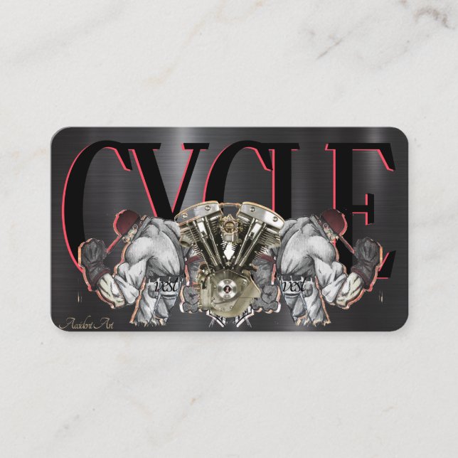 Elegante tarjeta de visita para motocicletas (Anverso)