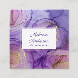 Elegante tarjeta de visita para Rosas púrpura