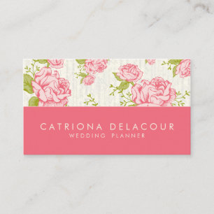 Elegante tarjeta de visita para rosas rosas rosas 