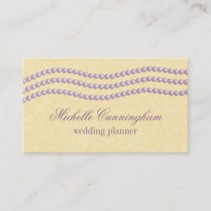 Elegante tarjeta de visita Pearls, Lavender