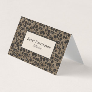 Elegante tarjeta de visita plegada floral moderna