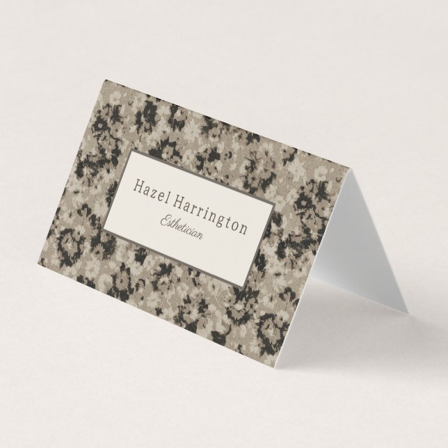 Elegante tarjeta de visita plegada Resumen moderno (Anverso)