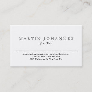 Elegante tarjeta de visita profesional de llanura 