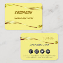 Elegante tarjeta de visita profesional de oro