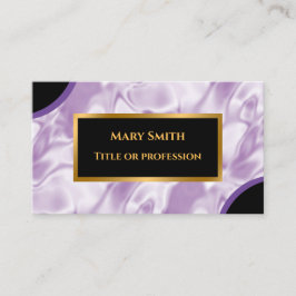 Elegante tarjeta de visita Purple Gold Silk