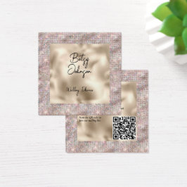 Elegante tarjeta de visita Purpurina rosa y Reliev