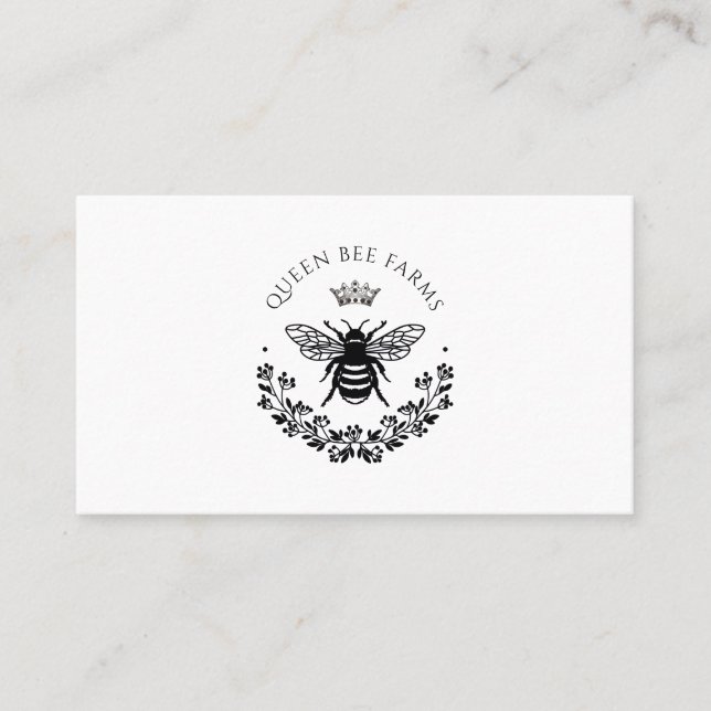 Elegante tarjeta de visita Queen Bee (Anverso)