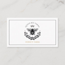 Elegante tarjeta de visita Queen Honey Bee