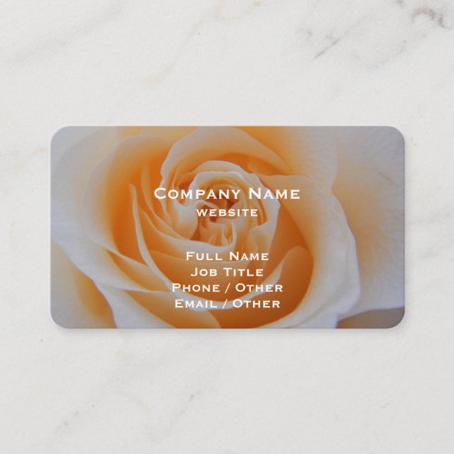 Elegante tarjeta de visita Rosa Coral (Anverso)