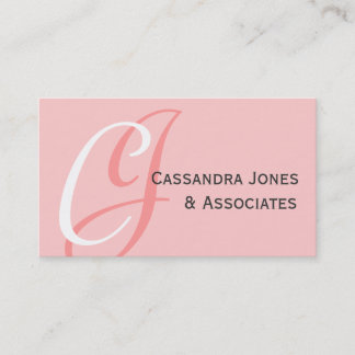 Elegante tarjeta de visita rosa de Personalizable 