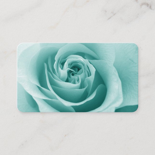 Elegante tarjeta de visita Rosa turquesa (Anverso)