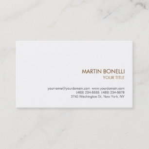 Elegante tarjeta de visita sencilla y moderna