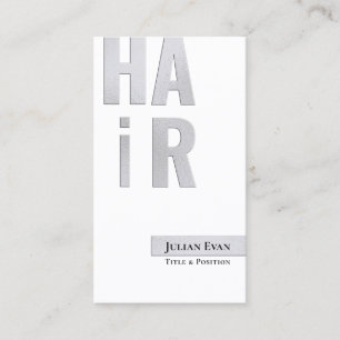 Elegante tarjeta de visita Silvery White Hairdress
