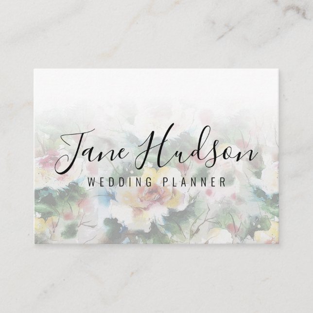 Elegante tarjeta de visita simple editable Minimal (Anverso)