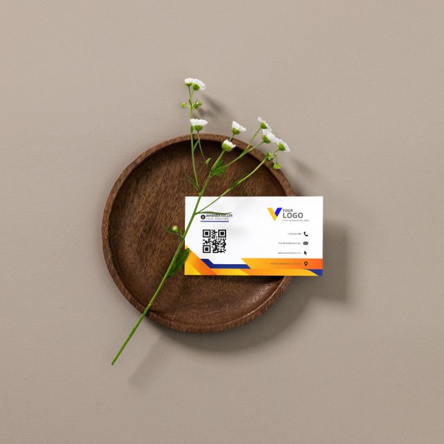 Elegante tarjeta de visita simple Naranja (Subido por el creador)