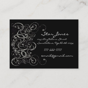 Elegante tarjeta de visita Zebra Swirl -