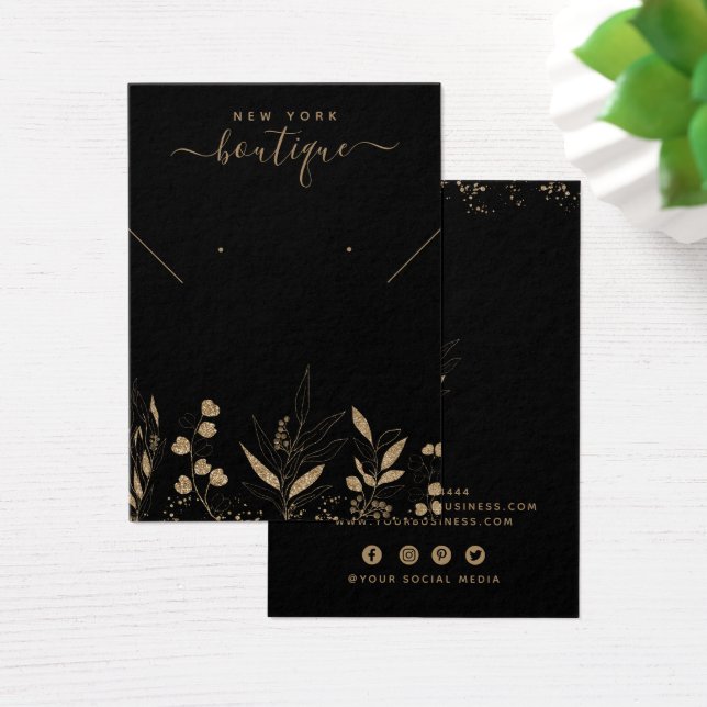 Elegante tarjeta de visualización botánica Purpuri (Escritorio)