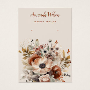 Elegante tarjeta de visualización de anillos flora