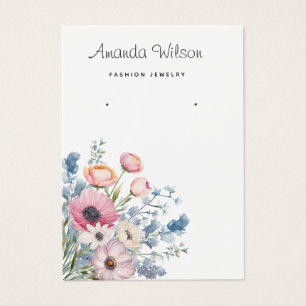 Elegante tarjeta de visualización de anillos flora