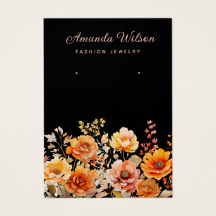 Elegante tarjeta de visualización de anillos flora