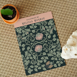 Elegante tarjeta de visualización de collar de flo