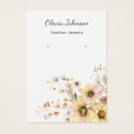 Elegante tarjeta de visualización de joyas de gira