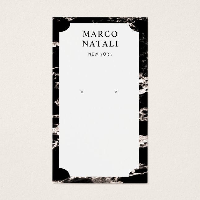 Elegante tarjeta de visualización de la corona de  (Frente)