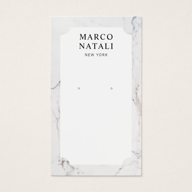 Elegante tarjeta de visualización de la corona de  (Frente)