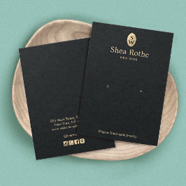 Elegante tarjeta de visualización de monograma de