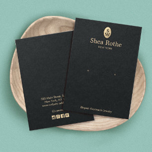 Elegante tarjeta de visualización de monograma de 