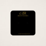 Elegante tarjeta de visualización de monograma de<br><div class="desc">Una elegante tarjeta de visualización de auriculares de auriculares con auriculares de oro con rúbricas y rúbricas de sonido. Bordes redondos añadidos para un toque de elegancia. Hay pequeños agujeros impresos simulados en la tarjeta para indicar la colocación de joyas. No hay agujeros reales. Son simplemente una guía. Puede borrarlos...</div>