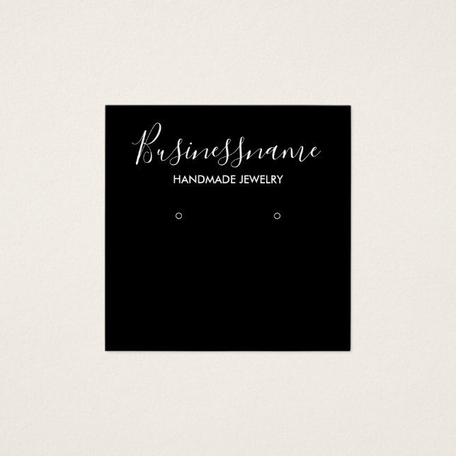 Elegante tarjeta de visualización de pendientes en (Anverso)