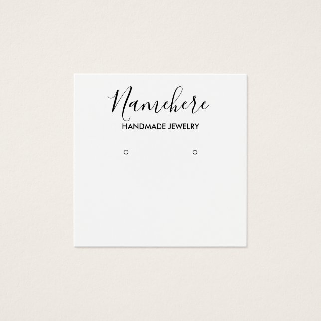 Elegante tarjeta de visualización de pendientes en (Anverso)