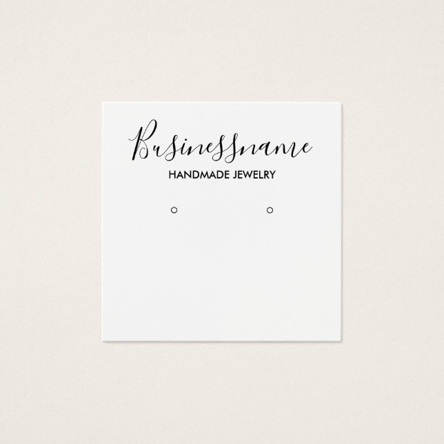 Elegante tarjeta de visualización de pendientes en (Anverso)