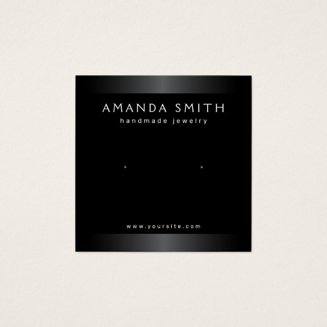 Elegante tarjeta de visualización de pendientes en (Anverso)