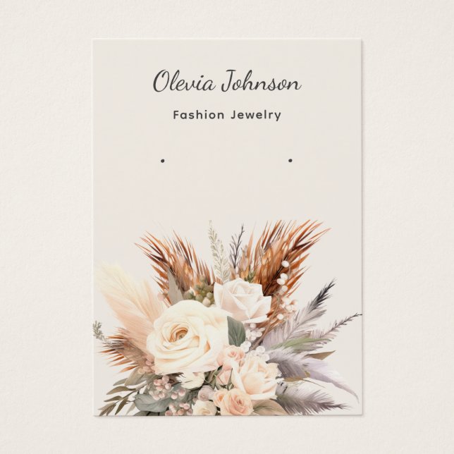 Elegante tarjeta de visualización del anillo de jo (Frente)