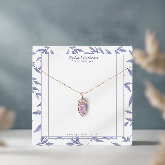 Elegante tarjeta de visualización del collar azul  (Subido por el creador)