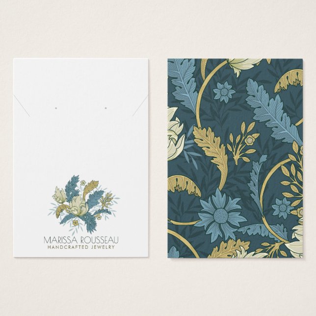 Elegante tarjeta de visualización del collar de ri (Anverso y reverso)