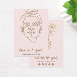 Elegante tarjeta de visualización femenina Rubor d