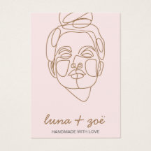 Elegante tarjeta de visualización femenina Rubor d