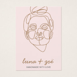 Elegante tarjeta de visualización femenina Rubor d