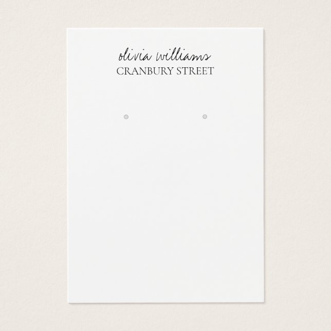 Elegante tarjeta de visualización mínima de la inc (Frente)